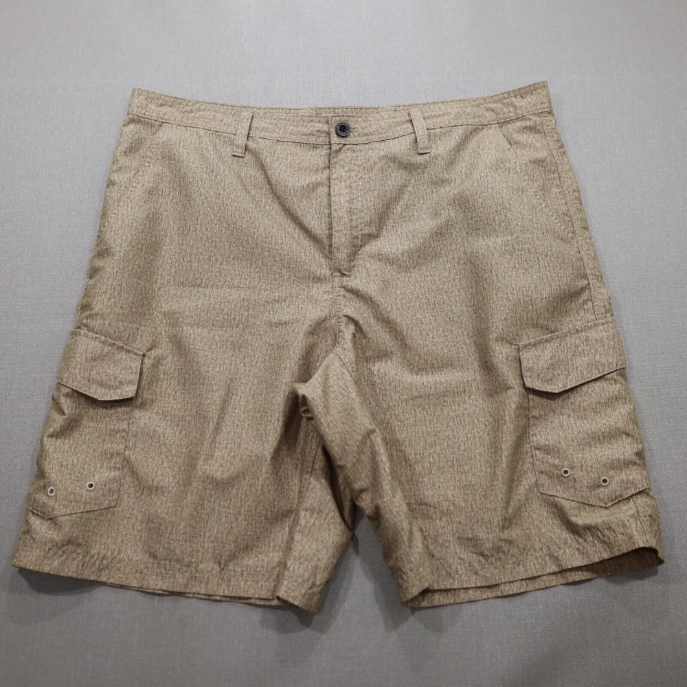 Magellan Water Repellent Cargo Shorts 38 Tan Hiking Outdoor